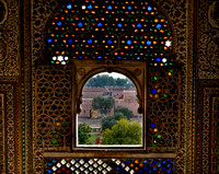 Bikaner - a bejeweled window at the Junagarh fort