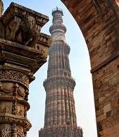 Delhi - the Qutb Minar tower